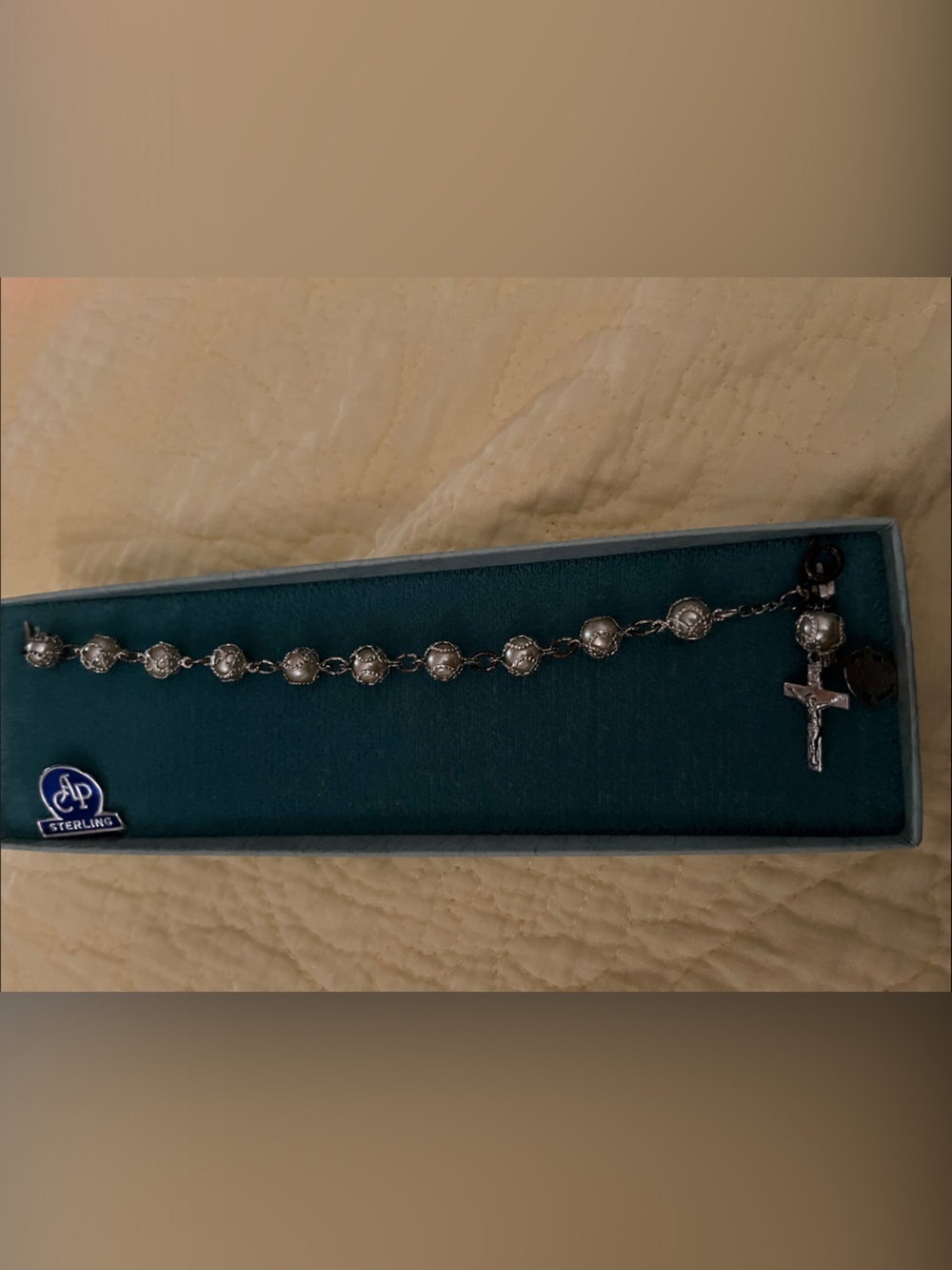 Religious rosary bracelet